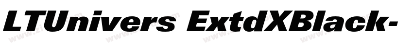 LTUnivers ExtdXBlack字体转换